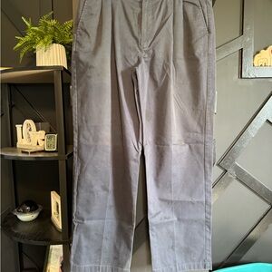 L.L.Bean Gray Casual Work Pants Comfort Waist Men’s 38x32 100% Cotton